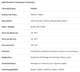 PROPAR SPRING BRAKE VALVE