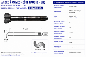 PROPAR CAMSHAFT LH INTRAAX S-24636-1L