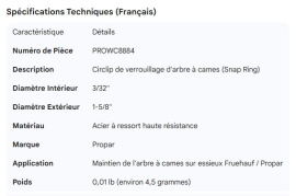 PROPAR CAMSHAFT LOCK