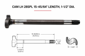PROPAR CAMSHAFT LH 15-45/64"