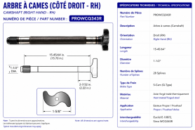 PROPAR CAMSHAFT RH 15-45/64"