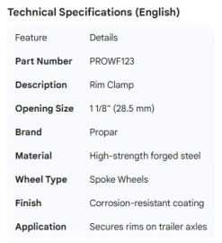 PROPAR RIM CLAMP 1-1/8"
