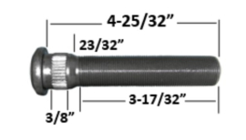 PROPAR WHEEL STUD M22X1.5 METRIC THREAD RH
