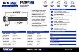 PROPAR WHEEL STUD M22X1.5 METRIC THREAD RH