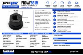 PROPAR WHEEL NUT TYPE A, M22 X 1.5 (1-1/2")