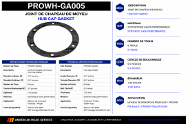 PROPAR HUB CAP GASKET 6 HOLES 330-3009