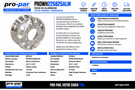 PROPAR WHEEL ALUM 11.22.5 X 8.25 MACHINE FINISH
