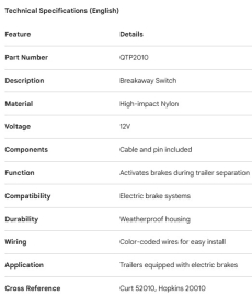 INT&Eacute;RRUPTEUR DE FREIN D'URGENGE