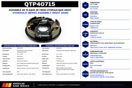 BRAKE BACKPLATE ASSEMBLY 10" x 2.25" RH HYDRO
