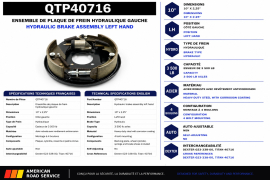 BRAKE BACKPLATE ASSEMBLY 10" x 2.25" LH HYDRO