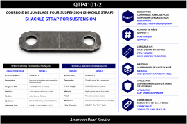 SUSPENSION SHACKLE STRAP STEEL 3.125" C/C