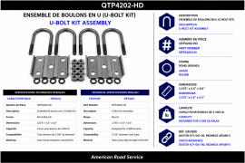 SUSPENSION U-BOLT KIT ROUND 2.375" X 5.5" X 5"