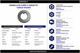 AXLE SPINDLE WASHER 1" TONGUE