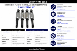 SUSPENSION SHACKLE STRAP KIT STEEL  (4 SHACKLES)