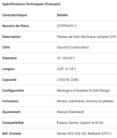 FREINS &Eacute;LECTRIQUE