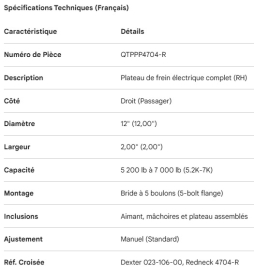 FREINS &Eacute;LECTRIQUE