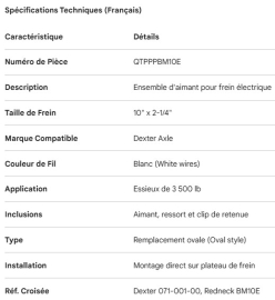 AIMANT DE FREIN &Eacute;LECTRIQUE 10" STYLE DEXTER
