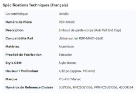 MANAC RUB RAIL END CAP