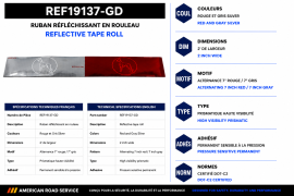 REFLECTIVE TAPE 2" //  7RED 7GREY