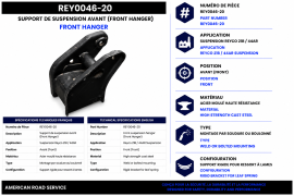REYCO SUSPENSION FRONT HANGER BRACKET