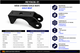 REYCO SUSPENSION AXLE SEAT 1", M5" RND