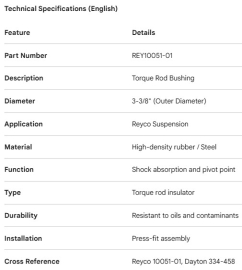 COUSSINET DE BIELLE DE R&Eacute;ACTION