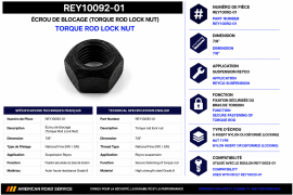 REYCO SUSPENSION TORQUE ROD LOCK NUT 7/8"