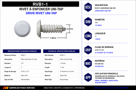 NYLON UNITAP RIVET 1/4 X 1"