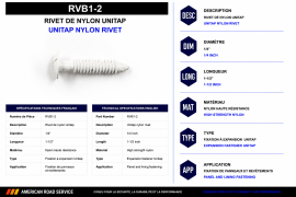 NYLON UNITAP RIVET 1/4" X 1-1/2"