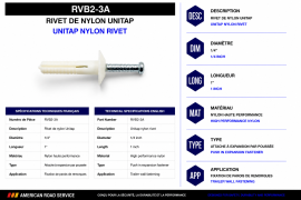 NYLON UNITAP RIVET 1/4" X 1"