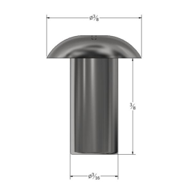SOLID RIVET 3/16" X 3/8" UNIVERSAL HEAD (633)