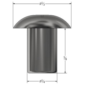 SOLID RIVET 1/4" X 3/8" UNIVERSAL HEAD (306)