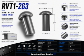 SOLID RIVET 1/4" X 7/16" UNIVERSAL HEAD (279)