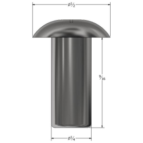SOLID RIVET 1/4" X 9/16" UNIVERSAL HEAD