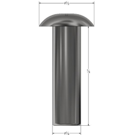 SOLID RIVET 1/4" X 7/8" UNIVERSAL HEAD (174)