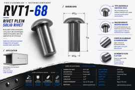 SOLID RIVET 3/8" X 3/4" UH  (BAGS OF 76 UNITS-SOLD PER UNIT)