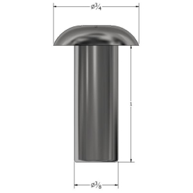 SOLID RIVET 3/8" X 1" UNIVERSAL HEAD (63)