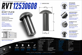 SOLID RIVET 3/16" X 1/2" BRAZIER HEAD SS