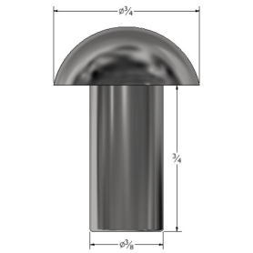 SOLID RIVET 3/8" X 3/4" BUTTON HEAD (71)