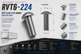 SOLID RIVET 3/16" X 1/2" BRAZIER HEAD (443)