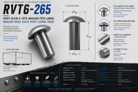 SOLID RIVET 1/4" X 9/16" BRAZIER HEAD (207)