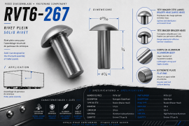 SOLID RIVET 1/4" X 3/4" BRAZIER HEAD (174)