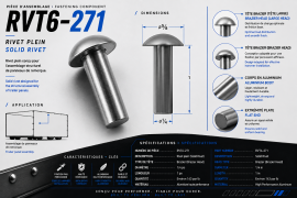SOLID RIVET 1/4" X 1" BRAZIER HEAD (143)