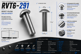 SOLID RIVET 1/4" X 1-1/4" BRAZIER HEAD (121)