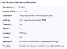 POLY SCUFF BLACK 5/8" X 12" X 8'