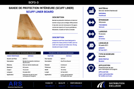 HARDWOOD SCUFF LINER 3/4" X 12" X 52'