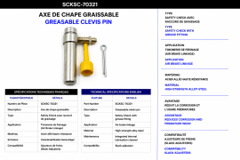 SAFETY CHECK CLEVIS PIN GREASABLE