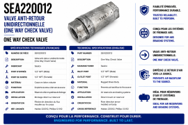 SEALCO ONE WAY CHECK VALVE