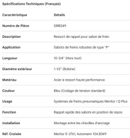 RESSORT &Agrave; FREIN