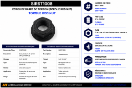 SUSPENSION TORQUE ROD NUT 3/4 UNF